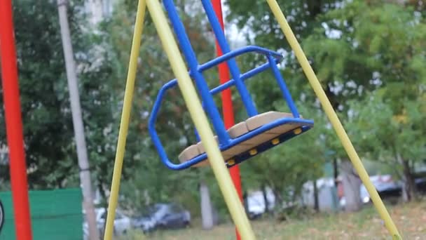 Parque Infantil Público Distrito Residencial Ciudad Moscú — Vídeo de stock