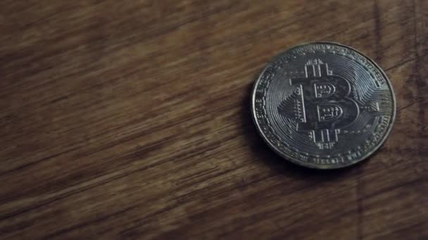 Bitcoin Sembolü Kripto Para Birimi Konsepti Video — Stok video