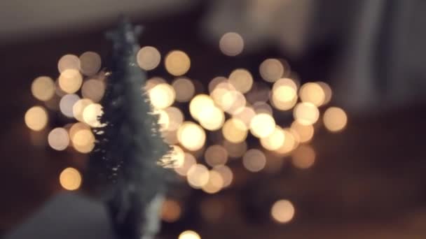 Újév Háttér Kreatív Karácsonyfa Dekoráció — Stock videók
