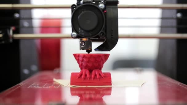 Impressora 3D no trabalho — Vídeo de Stock