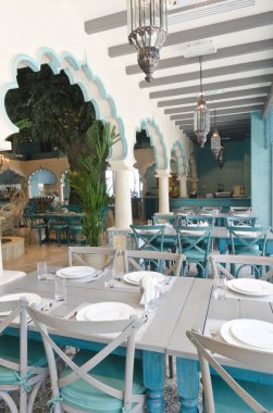 Dubai, Birleşik Arap Emirlikleri, 04/29/2016, ev köri Hint restoranı iç, Dubai, Jbr, The Walk