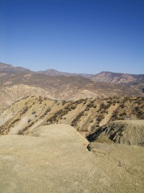 Fas, Kuzey Afrika, 05/05/2016, Engebeli ünlü Atlas dağ arazi, Fas, Kuzey Afrika
