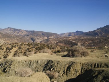 Fas, Kuzey Afrika, 05/05/2016, Engebeli ünlü Atlas dağ arazi, Fas, Kuzey Afrika