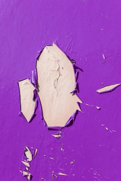 Фіолетовий Сухий Пілінг Розтріскування Подрібненої Фарби Текстурованої Стіни — стокове фото
