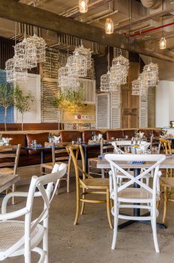 Birleşik Arap Emirlikleri, Dubai, 07/14/2014, Yunan yemek Restoran iç çekim, Jbr yürüyüş, The Beach,