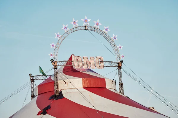 Londýn 20202 Cestovní Gyspy Velký Horní Karneval Cirkusový Stan Hvězdami — Stock fotografie