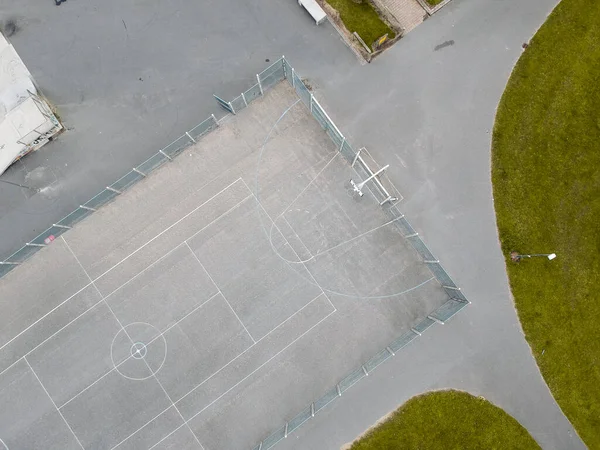 Ein Leeres Basketballfeld Einem Heißen Sommertag Leer Wegen Der Coronavirus — Stockfoto