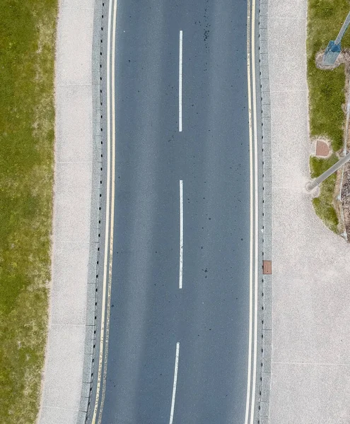 Uma Estrada Auto Estrada Vazia Cima Vazia Devido Bloqueio Coronavírus — Fotografia de Stock