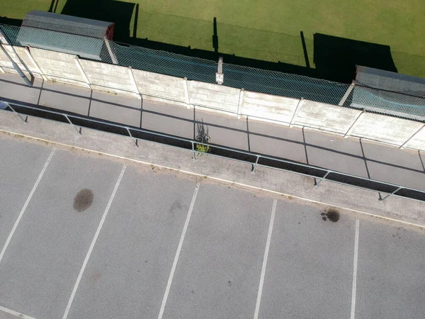 Espaço Vazio Parque Estacionamento Cima Vazio Devido Bloqueio Coronavírus Durante — Fotografia de Stock