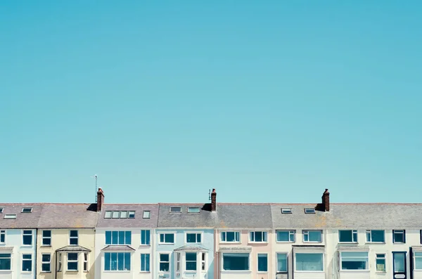 Une Vue Sur Toit Des Maisons Terrasse Communicantes Avec Grand — Photo