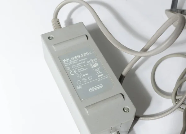 London England 2019 Grey Nintendo Wii Power Supply Adaptor Power — 스톡 사진