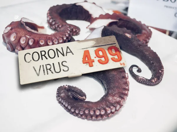 Octopus Tentacles Wuhan Wet Market China Corona Virus Has Possibly — Stock Photo, Image