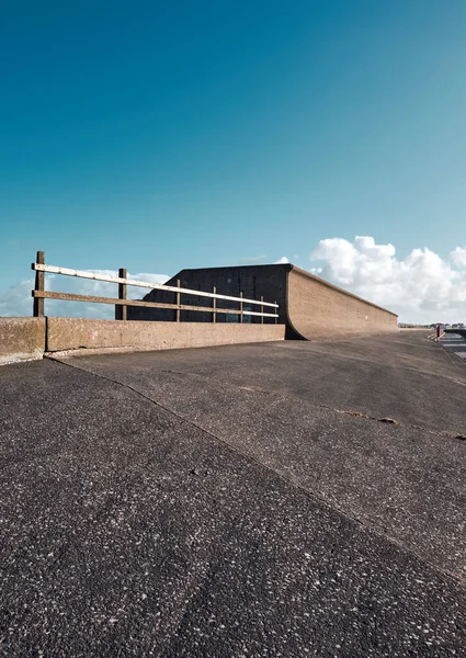 Cleveleys Lancshire Système Mur Défense Contre Les Inondations Bord Mer — Photo