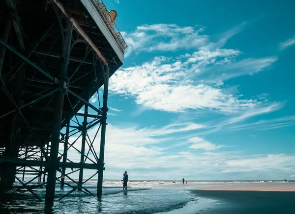 Inglaterra Blackpool 2015 Blackpool South Piers Grande Las Sombras Con — Foto de Stock