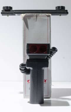 Lodnon, İngiltere, 06 / 02 / 2019 kobra profesyonel kavrama ve parantez Kobra 700AF Flash Flashgun ile Pro Grip + Bracket. Eski ve eski kamera ekipmanları.