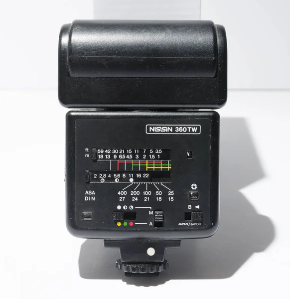 London England 2019 Nissin 360 Photography Speed Light Flash Gun — Stock Photo, Image