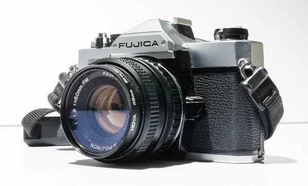 London England 2018 Retro Vintage Fujica Stx Enda Linsreflex Filmkamera — Stockfoto