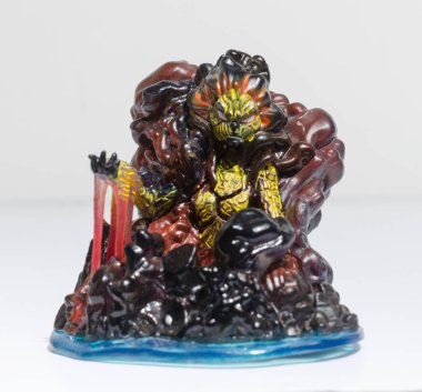 Londra, İngiltere, 05 / 05 / 2019 Moana Action Figürleri Bebek Çocuklar Oyuncak Pasta Topper Dekoru. lav figürü.