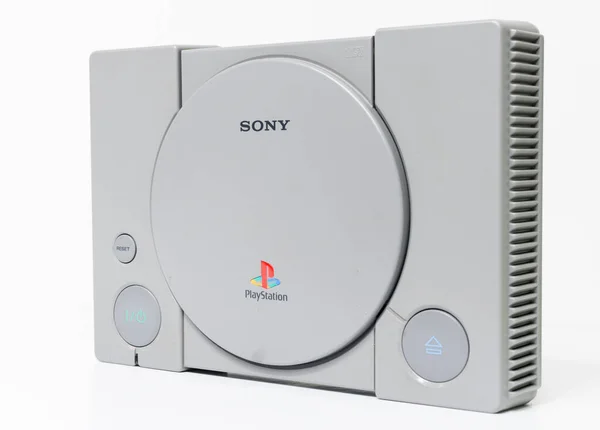 London England 2018 Eine Originale Sony Playstation Konsole Von 1994 — Stockfoto