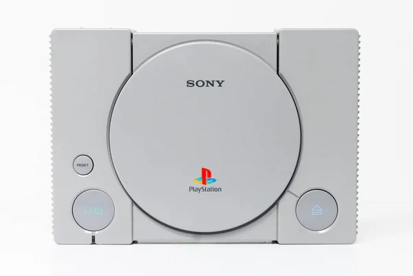 London England 2018 Original Sony Playstation Console 1994 Ps1 Retro — Stock Photo, Image