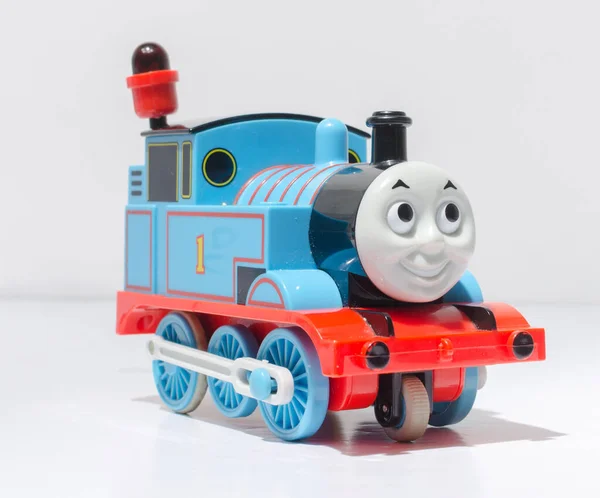 Londonm England 2019 Plastic Thomas Tank Engine Train Toy Isolated — Foto Stock