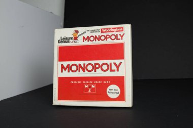 Londra, İngiltere, 05 / 05 / 2018 Eski bir retro amstrad kaset oyunu tekel masa oyunu .nostaljik 1980 'lerin müzik video oyunu kaseti.
