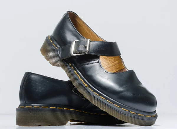 Londra Inghilterra 2019 Martens 5026 Mary Jane Vintage Shoes Dark — Foto Stock