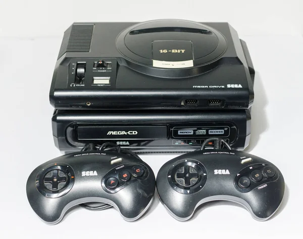 London England 2018 Sega Megadrive Bit Und Sega Mega Konsole — Stockfoto