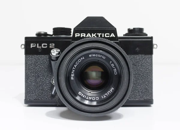 London England 2018 Retro Vintage Praktica Super Plc 35Mm Single — Stock Photo, Image