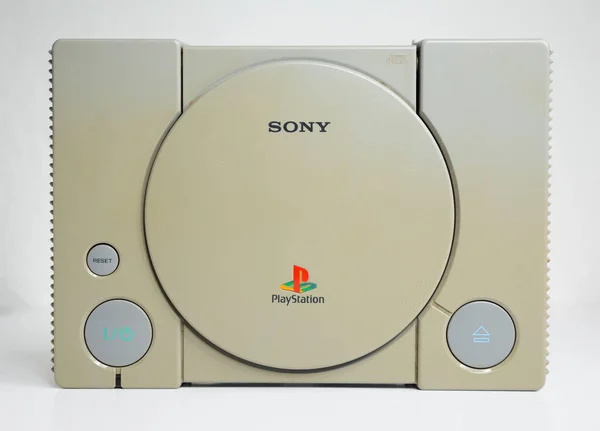 London England 2018 Eine Originale Sony Playstation Konsole Von 1994 — Stockfoto