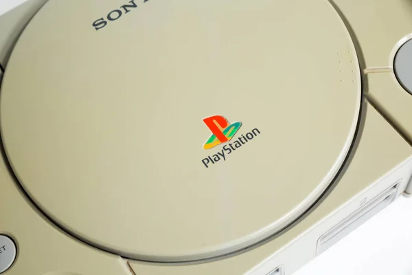 London England 2018 Una Consola Playstation Sony Original 1994 Videoconsola — Foto de Stock
