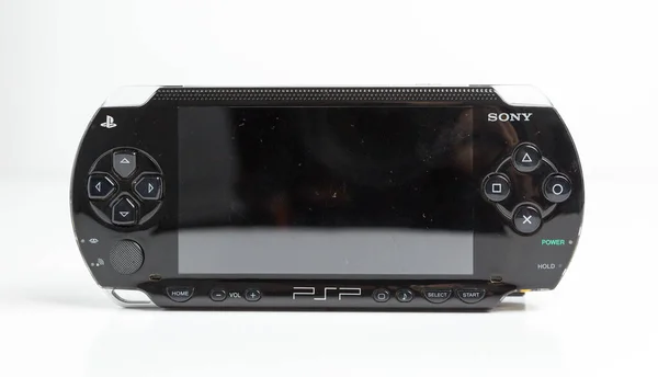 London England 2019 Svart Sony Playstation Psp Bärbar Spelkonsol Psp — Stockfoto