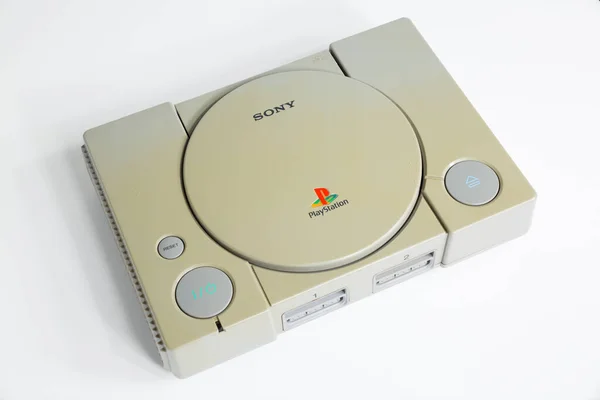 London England 2018 Una Consola Playstation Sony Original 1994 Videoconsola —  Fotos de Stock