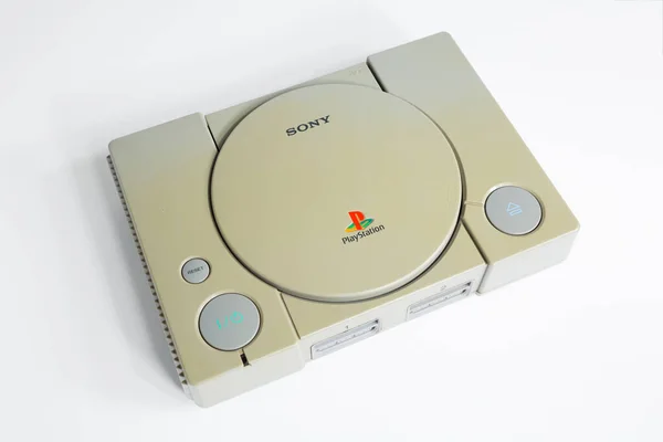 Londýn Anglie 2018 Originální Konzole Sony Playstation Roku1994 Ps1 Retro — Stock fotografie