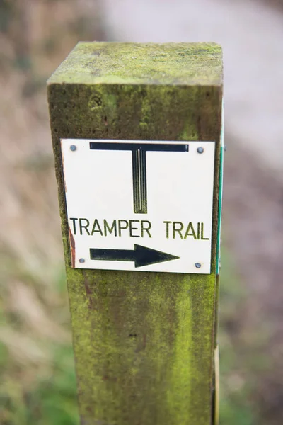 Tramper trail countryside walk marker point.  countryside path guiding. tramper navigation.