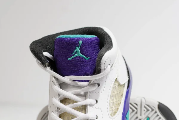 London England 202 White Purple Aqua Nike Air Baby Jordan — 스톡 사진