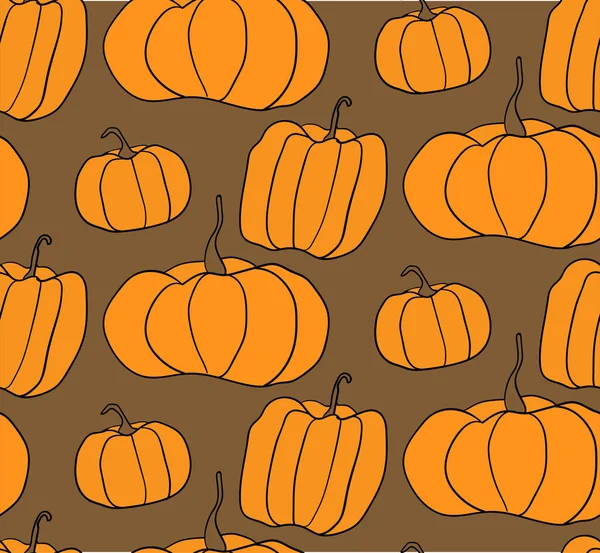 Patrón de vector de calabaza de Halloween. Ilustración simple de calabazas de halloween para fondo de página web, papel de envolver . — Vector de stock