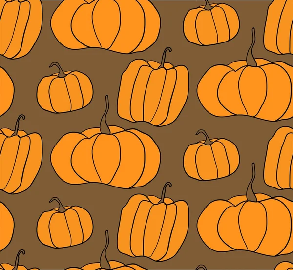 Cadılar Bayramı Balkabağı desen. Halloween pumpkins web sayfası arka planı, kağıt ambalaj için basit çizimi.