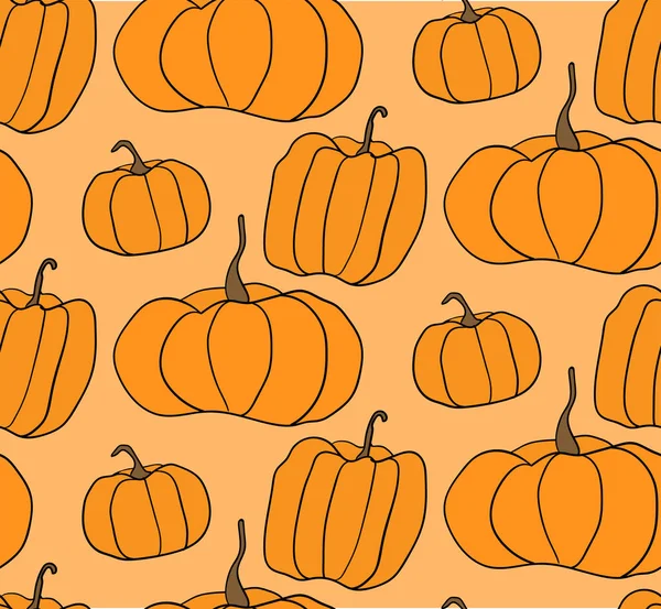 Cadılar Bayramı Balkabağı desen. Halloween pumpkins web sayfası arka planı, kağıt ambalaj için basit çizimi.