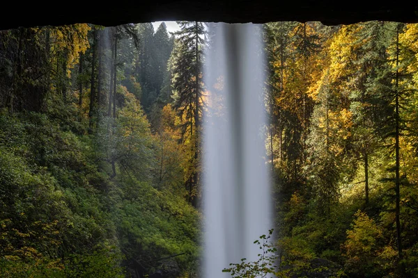 Lunga Esposizione Una Cascata Silver Falls State Park Silverton Oregon — Foto Stock