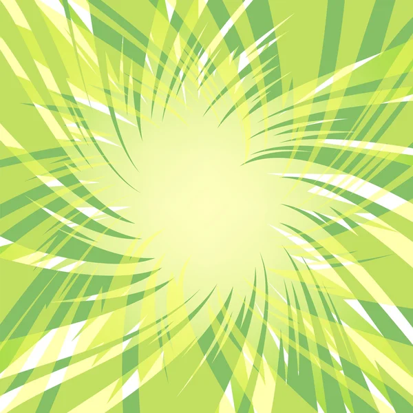 Explosión de ráfaga verde resplandeciente. Ilustración vectorial para decoración con rayos poligonales. Fondo abstracto. Plantilla para el diseño de estilo anime . — Vector de stock