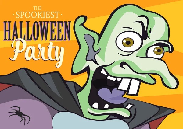 Halloween Party Monster für Poster, Banner, Broschüren, Einladungskarten oder Verpackungsdesign. Vektorillustration. — Stockvektor