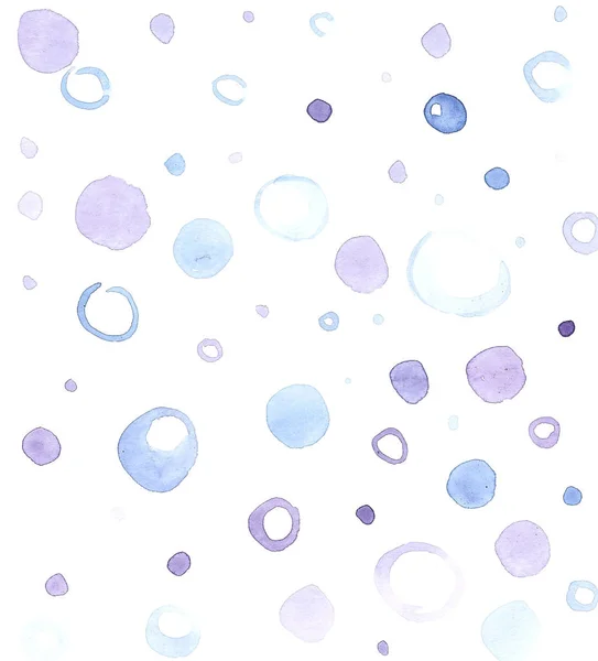 Flocons de neige abstraits aquarelle, style rétro kawaii mignon — Photo