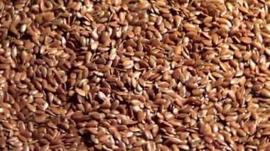 Keten tohumu dönen ve düşen, havai görünümü, sağlıklı eco organik çiğ gıda kadar yakın
