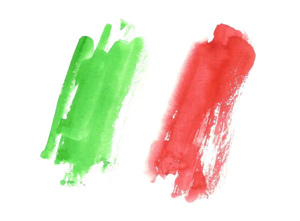 Akvarelu italskou vlajkou, abstraktní banner z Itálie — Stock fotografie