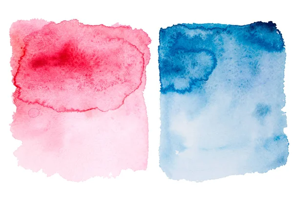 Formes dégradées aquarelle rose et bleue — Photo