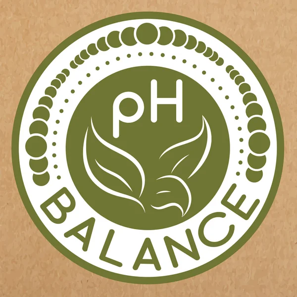 Ph-Balance-Plakette, Symbol, Aufkleber-Layout — Stockvektor