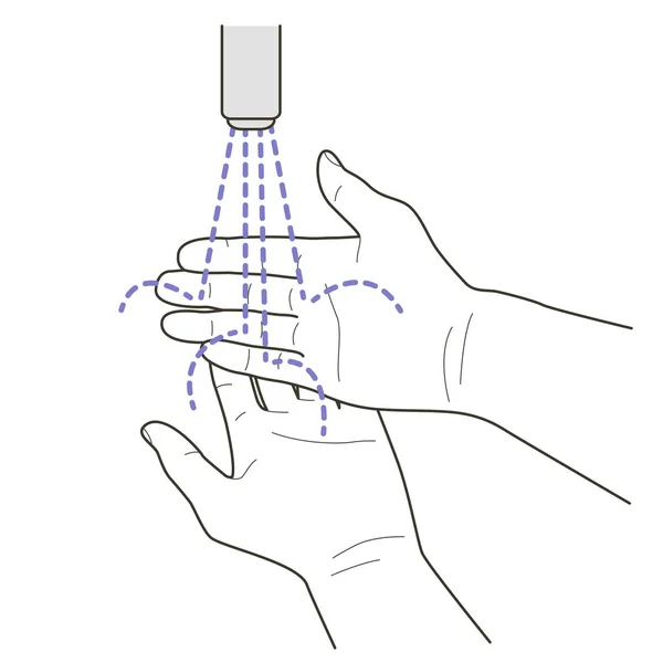 Lavar as mãos ilustração vetorial, sinal obrigatório —  Vetores de Stock