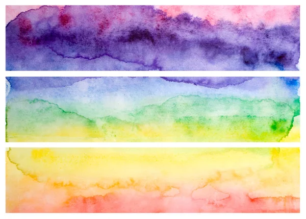 Watercolor rainbow footers or headers