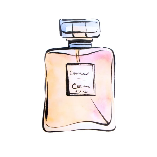 水彩的香水，精神时尚插画 — 图库照片